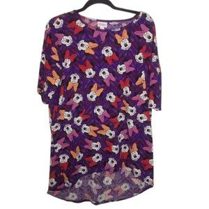 LuLaRoe Purple Minnie Mouse Disney Irma